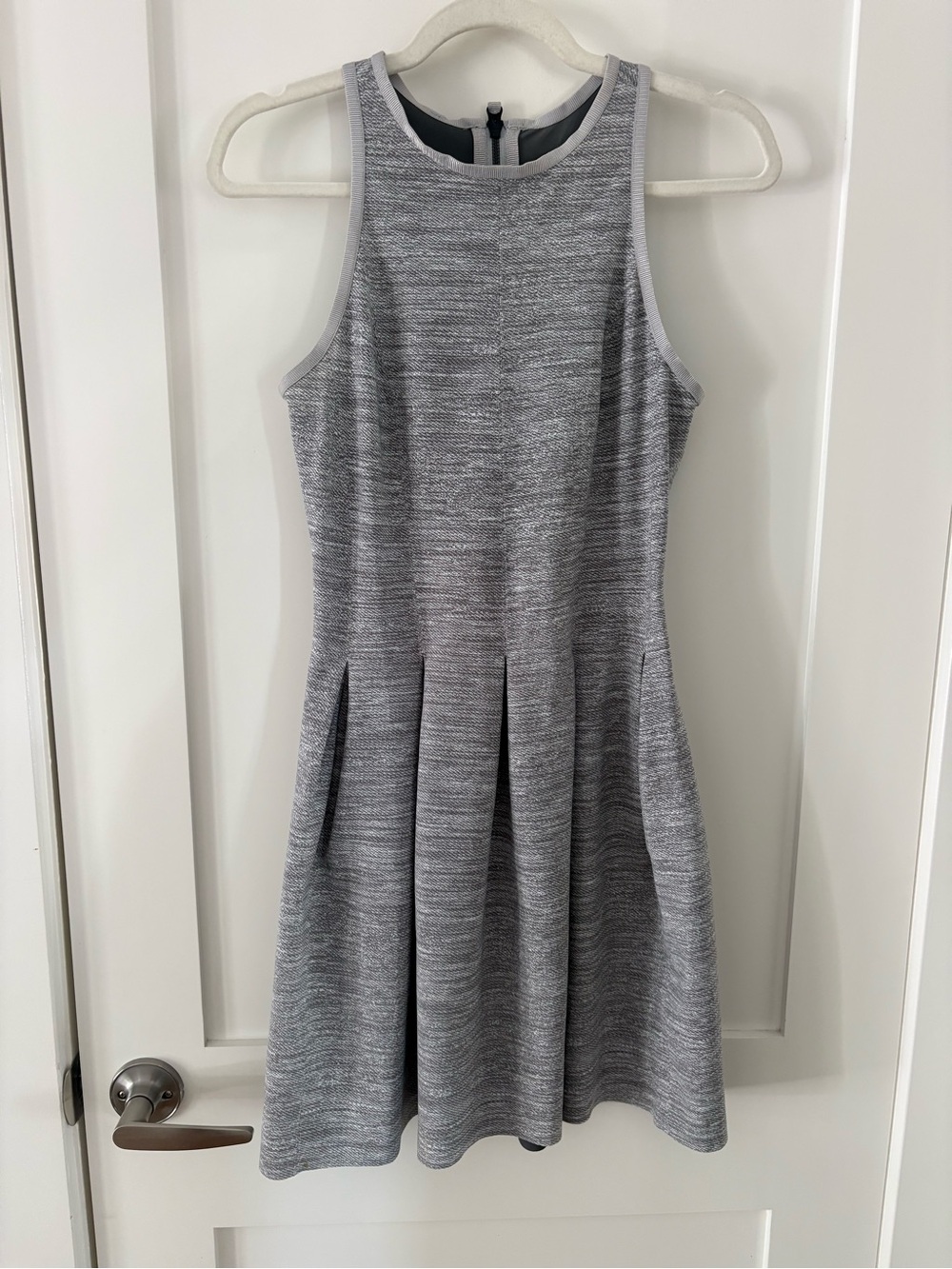 Lululemon Here To There Racerback Tank Dress Heather Gray Tennis Casual pleated